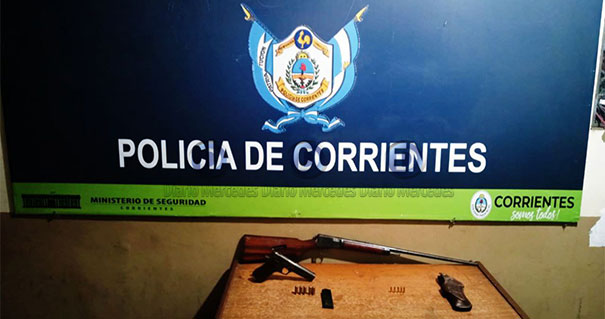 Armas de fuego fueron secuestradas en allanamiento por comisaria primera